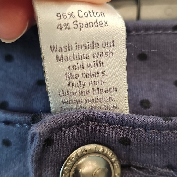 Lauren Conrad Purple and black polka dot fabric jean Size 4 - Picture 4 of 6